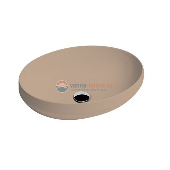 Раковина накладная AXA Decus овальная 500х350хh150мм., бежевый матовый Раковина накладная AXA Decus овальная 500х350хh150мм., бежевый матовый
